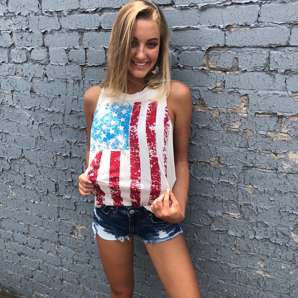 American Flag Tank Top